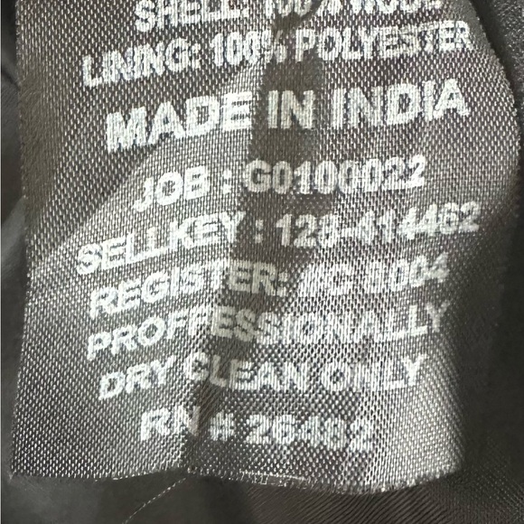 Perry Ellis Black Pinstripe Dress Pants 34x32 Straight fit - Picture 6 of 7